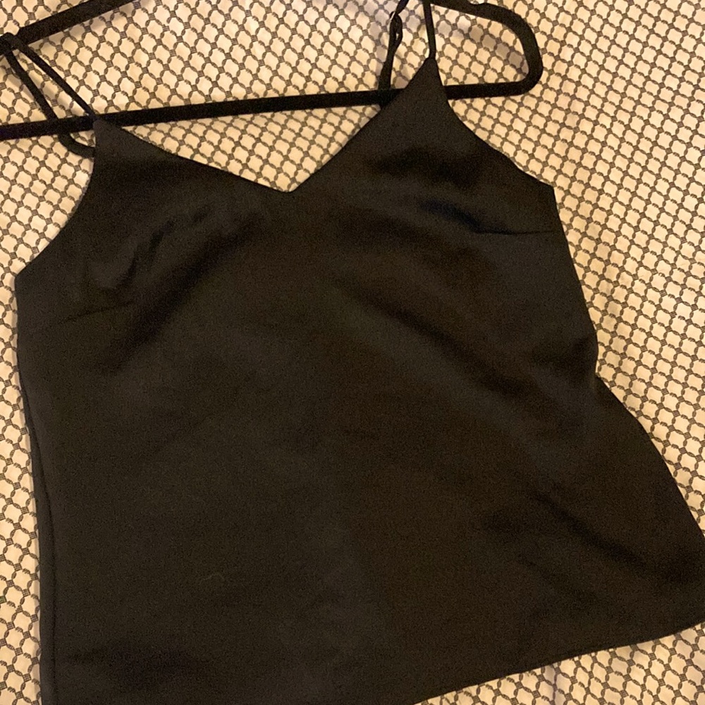 Flowing going out black silk shirt